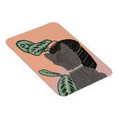Getigert Katze Graue Pflanzen Danke Magnet (Rechte Seite)