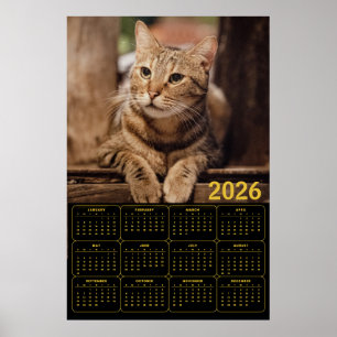 Getigerte Katze 2026 Kalender Poster