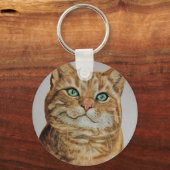 Getigerte Katze am Schlüsselanhänger (Vorderseite)