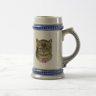 Getigerte Katze Bierglas