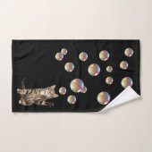 Getigerte Katze Blasen Katze  Badhandtuch Set (Handtuch)