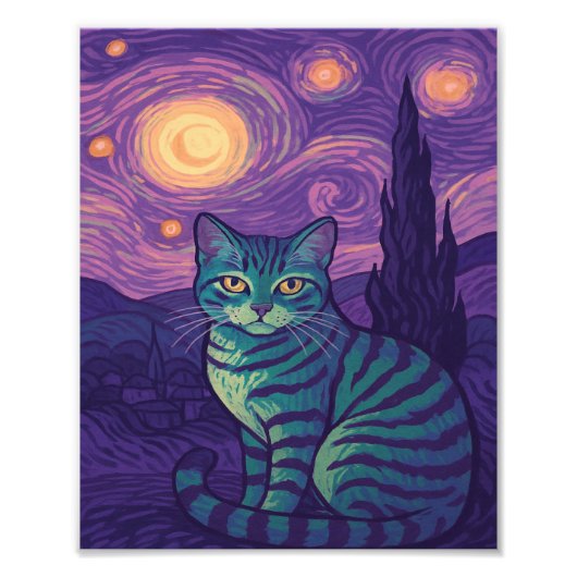 getigerte Katze Fotodruck (Vorne)