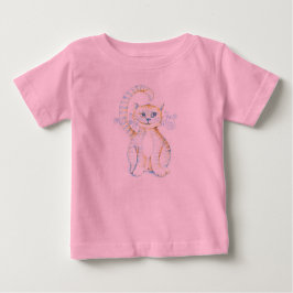 Getigerte Katze Grinsekatze Zeichnung Buntstift Baby T-shirt
