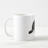 Getigerte Katze im Schneelichtglanz Kaffeetasse (Links)
