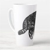 Getigerte Katze im Schneelichtglanz Milchtasse (Linke Ecke)