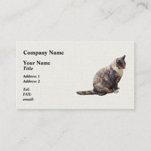 Getigerte Katze in Brauntönen Visitenkarte