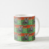 Getigerte Katze in der Natur Kaffeetasse (VorderseiteRechts)