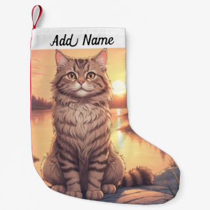 Getigerte Katze Kleiner Weihnachtsstrumpf