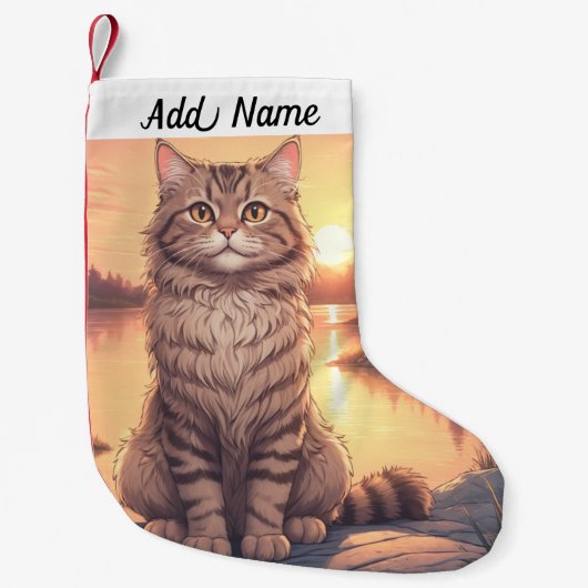 Getigerte Katze Kleiner Weihnachtsstrumpf (Vorderseite)