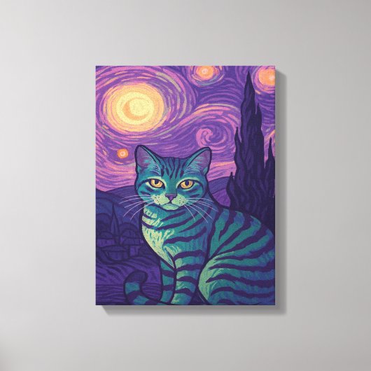 getigerte Katze Leinwanddruck (Vorderseite)