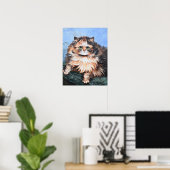 Getigerte Katze, Louis Wain Poster (Heimbüro)