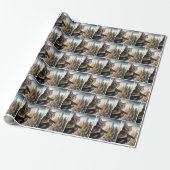 Getigerte Katze mit einer Waffe Geschenkpapier (Ungerollt)