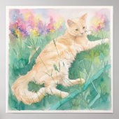 Getigerte Katze Poster (Vorne)