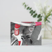 Getigerte Katze Postkarte (Stehend Vorderseite)