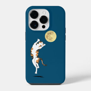 Getigerte Katze tanzt im Mondlicht iPhone 14 Pro Hülle