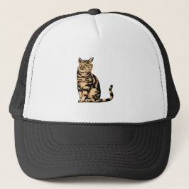Getigerte Katze Truckerkappe