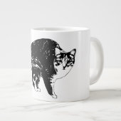 Getigerte Katze unter festlichen Lichtern Jumbo-Tasse (Vorderseite Rechts)