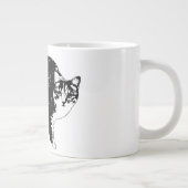 Getigerte Katze unter festlichen Lichtern Jumbo-Tasse (Rechts)