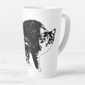 Getigerte Katze unter festlichen Lichtern Milchtasse (Rechte Ecke)