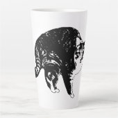 Getigerte Katze unter festlichen Lichtern Milchtasse (Vorderseite)