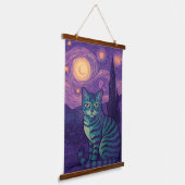 getigerte Katze Wandteppich Mit Holzrahmen (Gewinkelt)