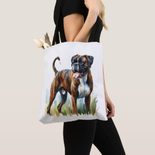 Getigerter Boxer in Aquarell Tasche