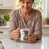 Getigerter Boxerhund & Wildblumen Tasse