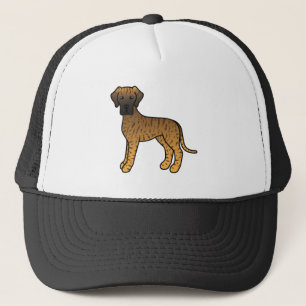 Getigerter Deutsche Dogge Süßer Cartoon-Hund Truckerkappe
