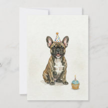 Getigerter Französischer Bulldogge Geburtstagspart