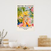 Getigerter Kätzchen-Kunstdruck im Stil von Matisse Poster (Küche)