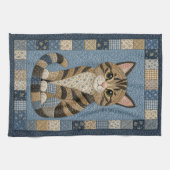 Getigerter Katzenquilt Geschirrtuch (Horizontal)