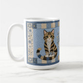 Getigerter Katzenquilt Kaffeetasse (Links)
