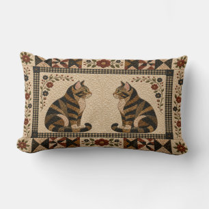Getigerter Katzenquilt Lendenkissen