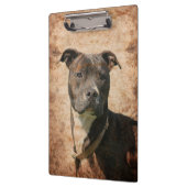 Getigerter Pitbull Klemmbrett (Links)