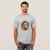 Getigerter Weihnachtskranz T-Shirt (Vorne ganz)