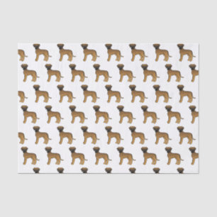 Getigertes Dogge Cartoon-Hund-Muster Seidenpapier