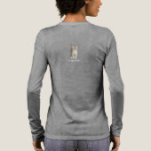 Getigertes Kätzchen Grau Langarm Tri-Blend Shirt (Rückseite)