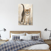 Getigertes Kätzchen Leinwanddruck (Insitu (Schlafzimmer))