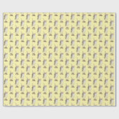 Getigertes Kätzchen mit anpassbarem Text Verpackun Geschenkpapier (Flach)