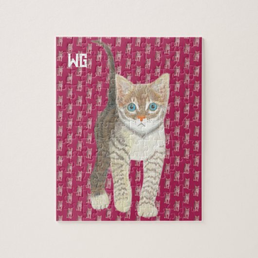 Getigertes Kätzchen Puzzle (Vertikal)