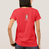 Getigertes Kätzchen Rot Kurzarm T-Shirt (Rückseite)