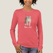 Getigertes Kätzchen Rot Langarm Tri-Blend Shirt (Vorderseite)