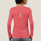 Getigertes Kätzchen Rot Langarm Tri-Blend Shirt (Rückseite)