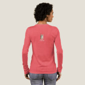 Getigertes Kätzchen Rot Langarm Tri-Blend Shirt (Voller Rückseite)