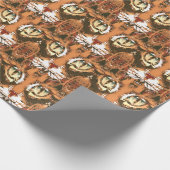 getigertes Katzen-Gesichtmuster Geschenkpapier (Ecke)