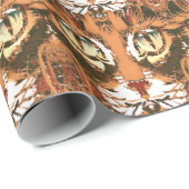 getigertes Katzen-Gesichtsmuster Geschenkpapier (Rolleneckpunkt)