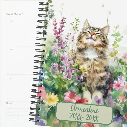 Getigertes Katzen-Terminbuch ohne Datum  Planer