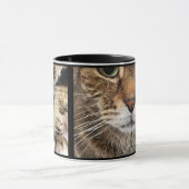 Getigertes Katzengesicht und Pfoten - Lustiges Kat Tasse (Zentrum)