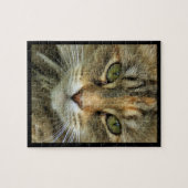 Getigertes Katzenportrait Puzzle (Horizontal)