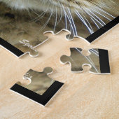 Getigertes Katzenportrait Puzzle (Seite)